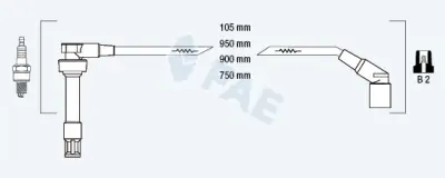 Artesanal Juego de cables de encendido FAE 85945
